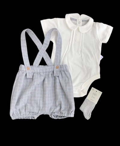 Костюм 3в1: пісочник, боді-футболка і шкарпетки, бавовна ТМ "George" (68-74 см)