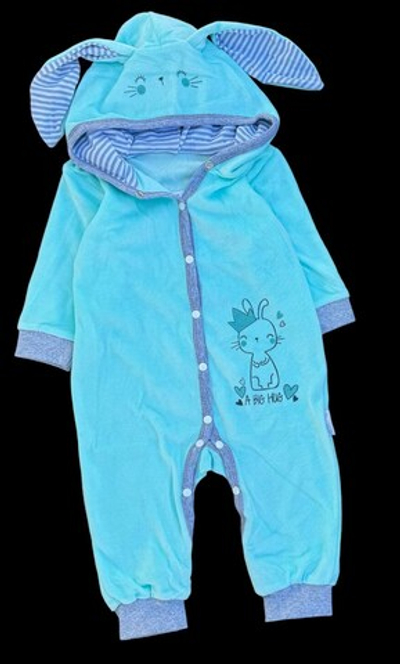 Ромпер "Зайченя", велюр ТМ "SM" (74 см)