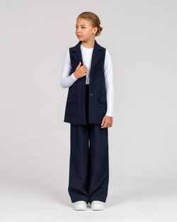 Жилет для девочки синий (арт. 3422400222)