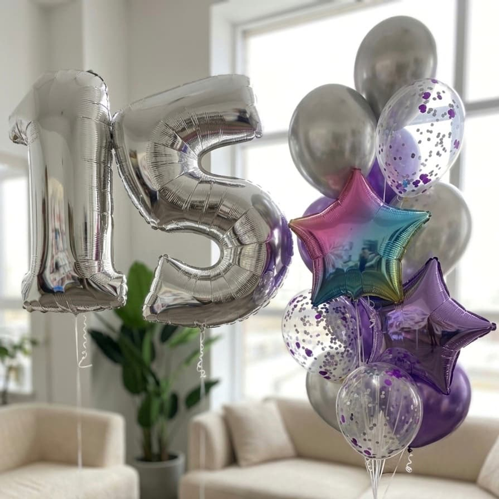 Кульки з двома цифрами дівчинці