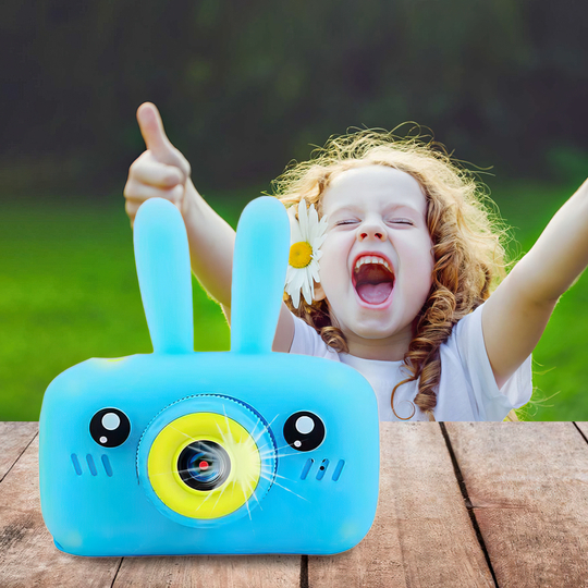Дитячий цифровий фотоаппарат зайчик Х500 Smart Kids Camera 3 Блакитний(626)