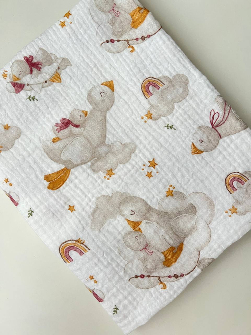 Пеленка муслиновая жатая двухслойная