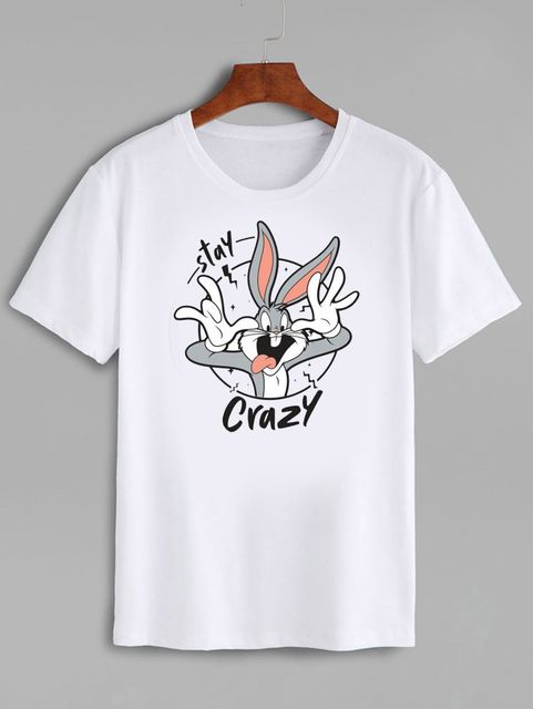 Футболка чоловіча біла Bugs Bunny is crazy Love&Live