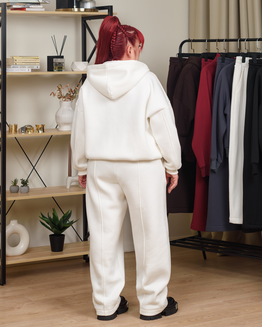 Брюки банани жіночі молочного кольору (арт. 2852500403)