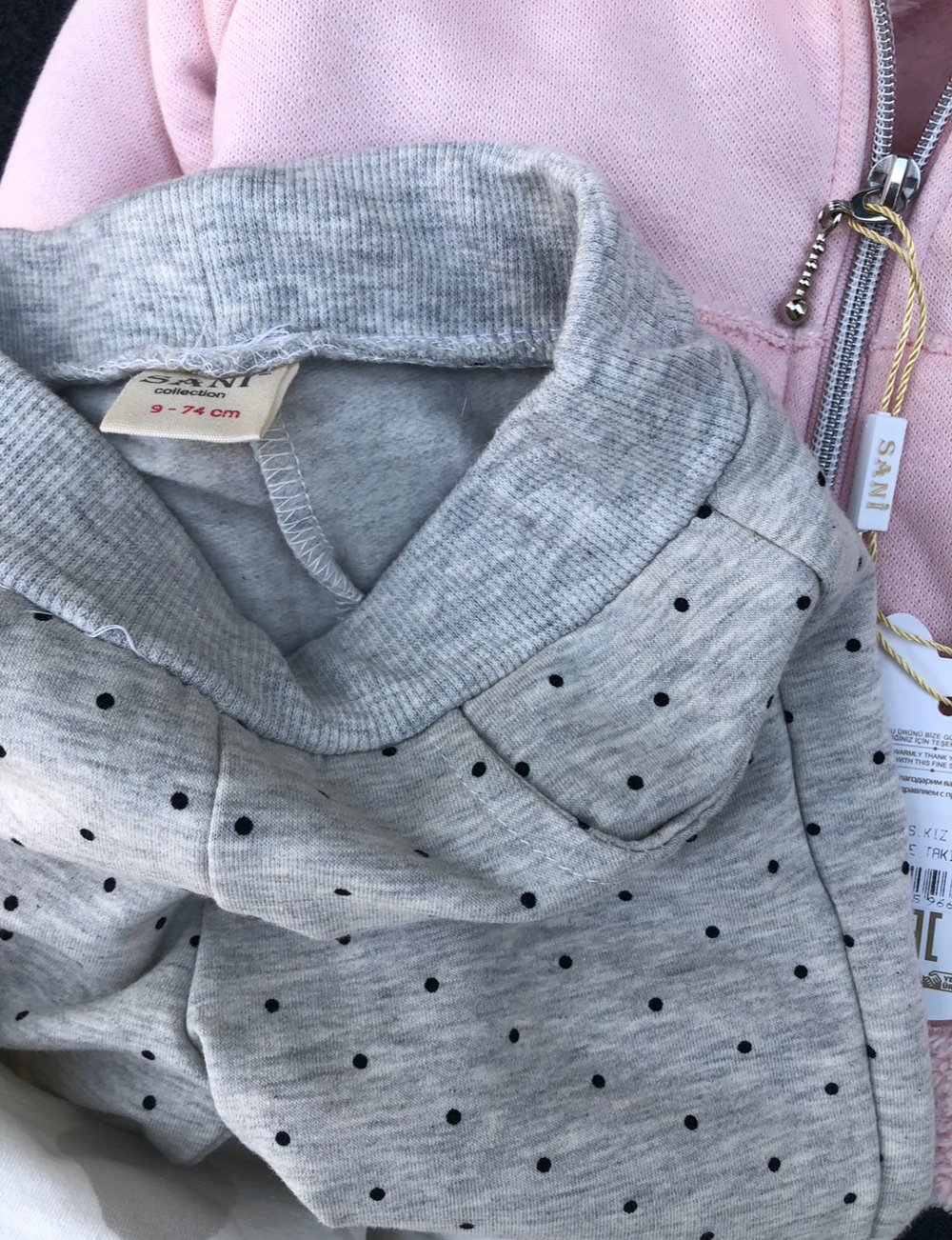 Костюм 3в1: Куртка, штани, реглан "Cute Bunny", двунитка з начосом, бавовна, махра ТМ "Sani" (74 см)