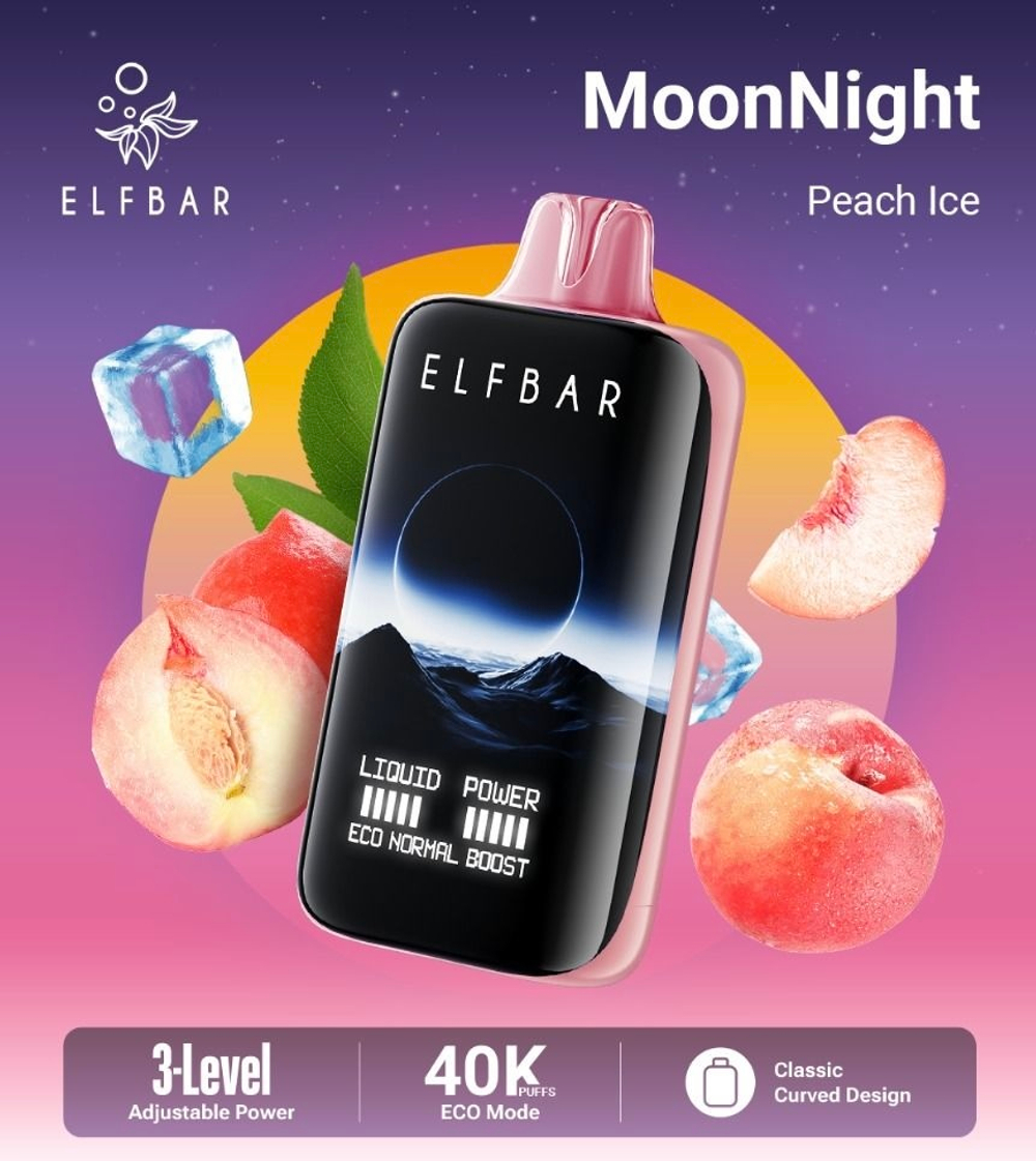 Elf Bar Moon Night 40000 - Peach Ice 5%