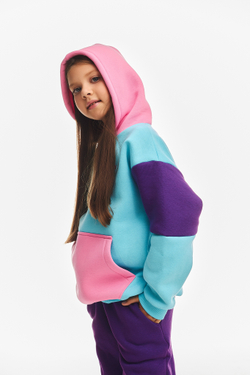 Детский спортивный утепленный костюм Kindamor Snug Princess Purple/Blue, флис для девочки