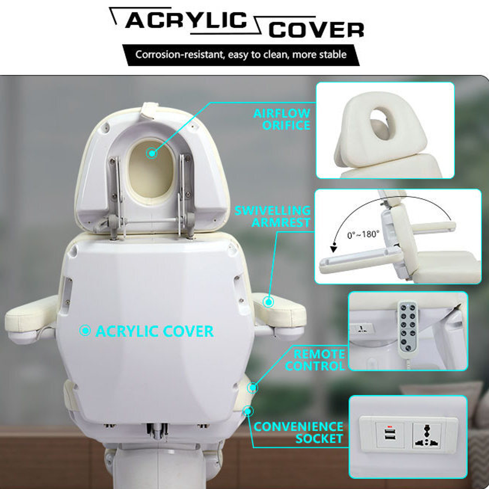 Косметологічна електрична кушетка L538A, (3 мотори)