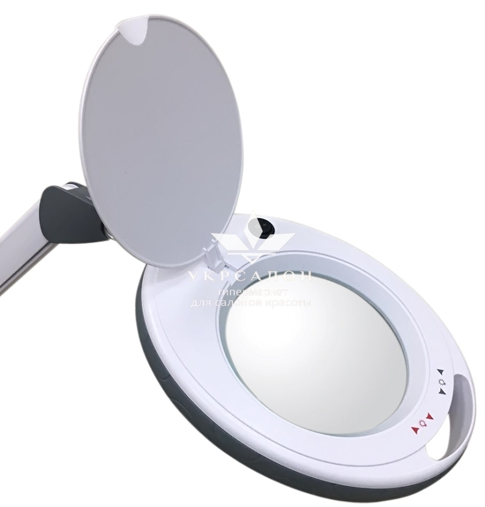 Лампа-лупа 6014 led-3 (5) з регулюванням яскравості, холодний і тепле світло, 1-12w