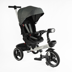 Детский трехколесный велосипед Best Trike Marco 9155 PU, складной руль, музыкальная фара, с родительской ручкой