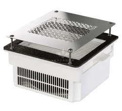 Врезная маникюрная вытяжка с HEPA фильтром Teri 800 левосторонняя белая (решетка металлик)