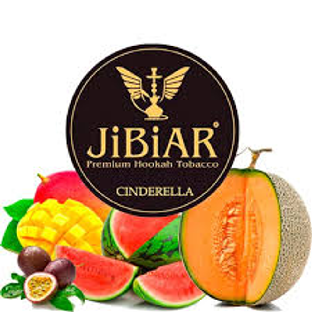 Табак Jibiar Cinderella (Джибиар Синдерелла Арбуз Дыня Манго Маракуйя) 250г (Изготовлен в 2019)