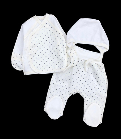 Комплект 3в1: льоля, повзунки, шапочка "Принт", футер ТМ “Happy ТОТ” (56 см)