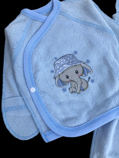 Комплект 3в1 "Принт", рібана трансфер: льоля, повзунки, шапочка ТМ “Happy ТОТ” (56 см)