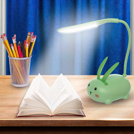 Настольная аккумуляторная лампа "Кролик" LED (зеленый)