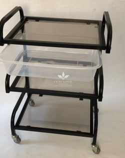 Косметологічний візок S3-l-b чорний