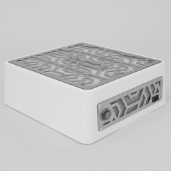 Вытяжка для маникюра настольная Ulka Pemium с фильтром, цвет белый (сетка металлик)