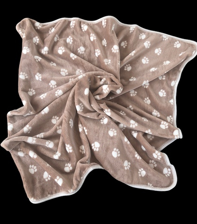 Плед "Лапки", велсофт, 90*90 см, ТМ "Happy ToT"