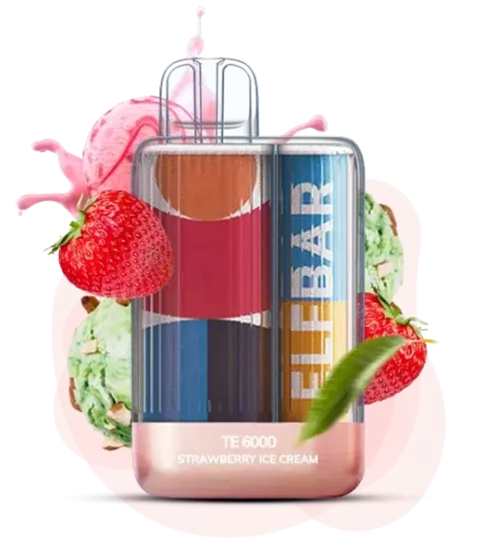 Elf Bar TE6000 Strawberry Ice Cream  (5% nic)