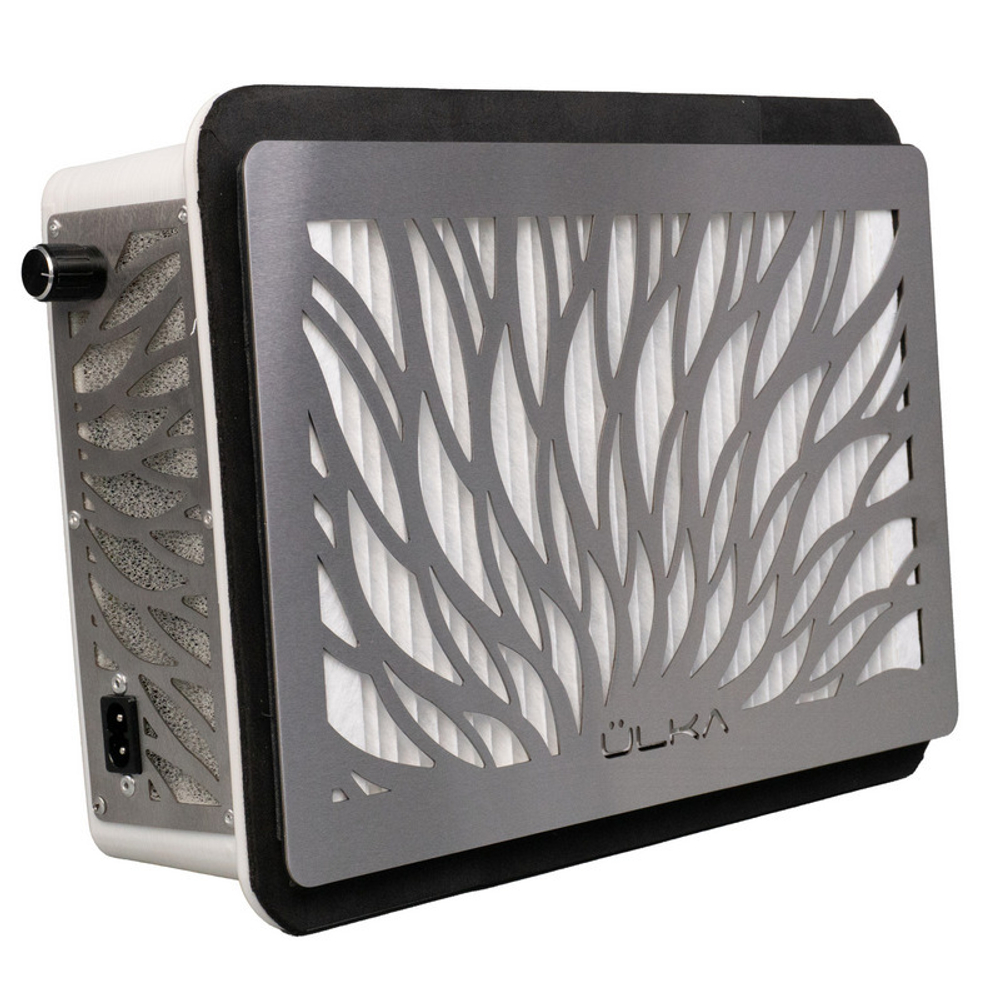 Вытяжка для маникюра врезная Ulka Tornado, цвет белый (сетка металлик)