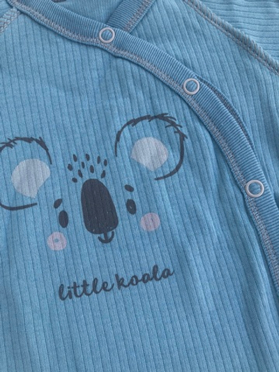 Боді-футболка "Mom loves me", мустанг (трикотаж рубчик) ТМ "Sweet Mario" (56 см)