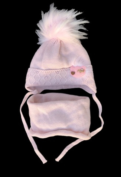 Шапочка із снудом, вовна, акрил ТМ "Ambra" (р. 46-48)