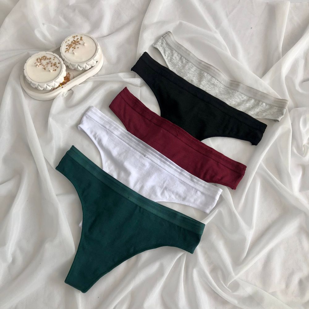 Базові стрінги з напіврозорою широкою резинкою