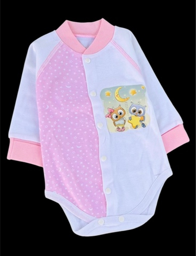 Боді з довгим рукавом "Принт", інтерлок ТМ "Happy ToT" (68 см)