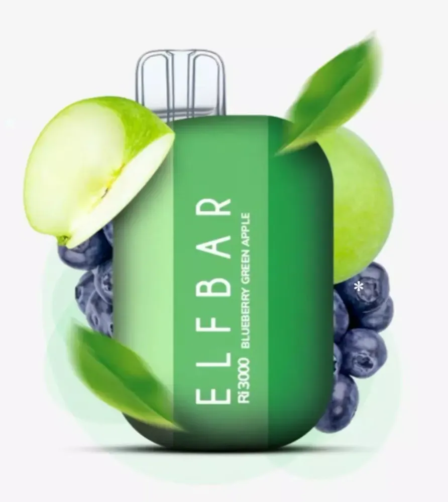 ELF BAR Ri3000 - Blueberry Green Apple (5% nic)