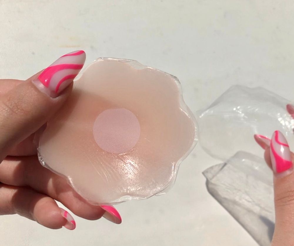 Наліпки силіконові багаторазові для грудей "коло"