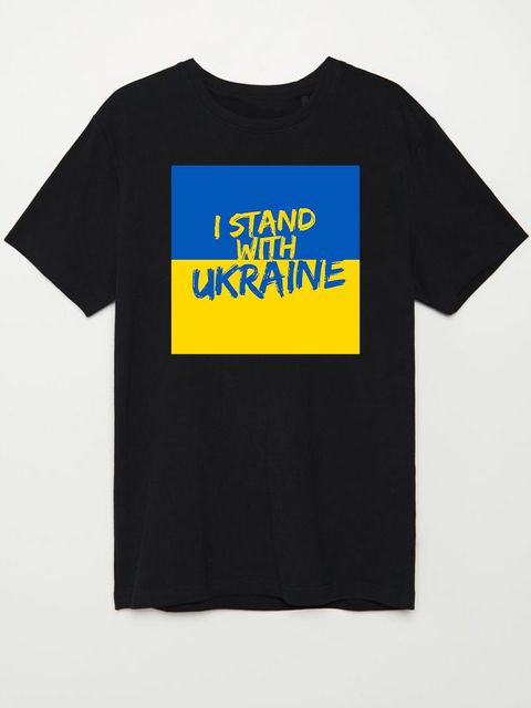 Футболка чоловіча чорна I stand with Ukraine-2 Love&Live