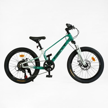Детский спортивный велосипед 20 дюймов Corso Next магниевый, оборудование Shimano