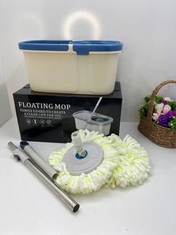 Швабра с отжимом (с запасной тряпкой)