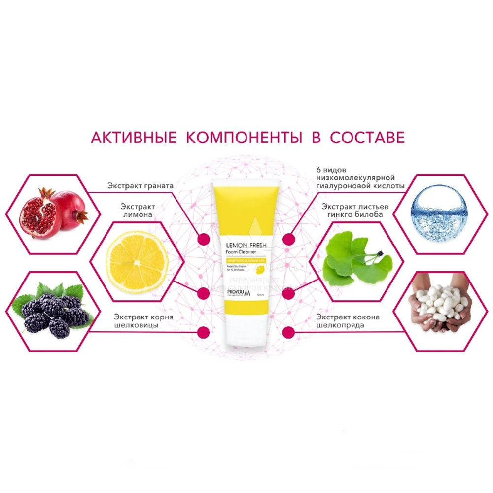 Пінка з лимоном для очищення і сяйва шкіри Pro You M Lemon Fresh