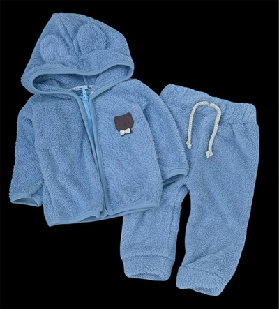 Костюм 2 в 1: кофта, штани "Ведмедик", набивна махра ТМ "Murat Baby" (74-80 см)