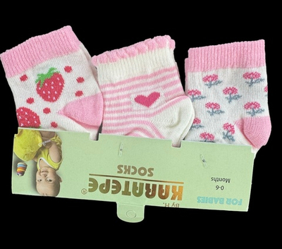 Шкарпетки "Полуничка", котон ТМ "Karatepe socks" (0-6 міс)