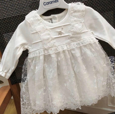 Сукня з довгим рукавом "Листочок", бавовна, фатин ТМ "Caramell"