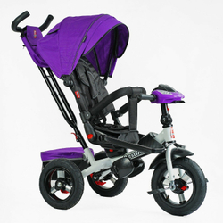 Дитячий триколісний велосипед Best Trike 6088 F надувні/фара, з USB, пультом, батьківською ручкою