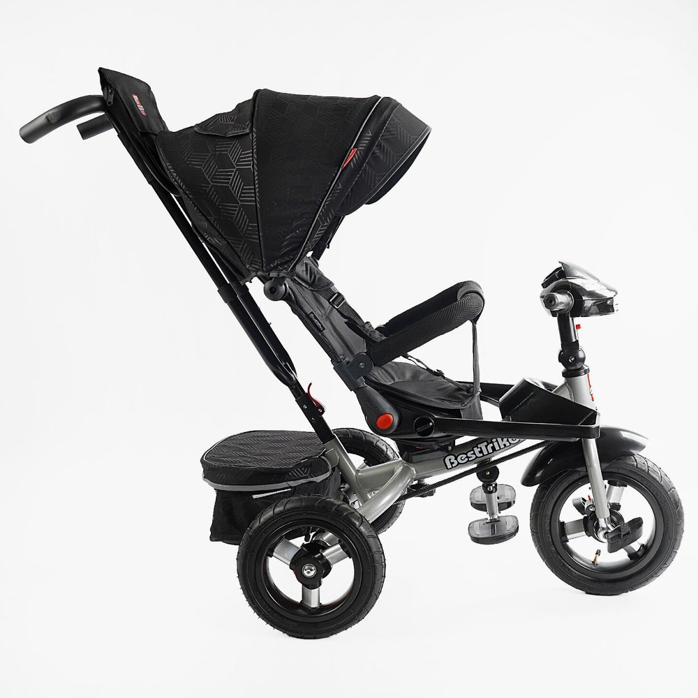 Дитячий триколісний велосипед Best Trike 6088 F надувні/фара, з USB, пультом, батьківською ручкою