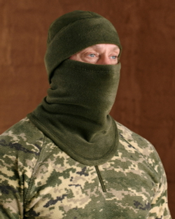 Шарф-труба (бафф) анатомічний флісовий кольору хакі чоловічий (арт. 6062200201)