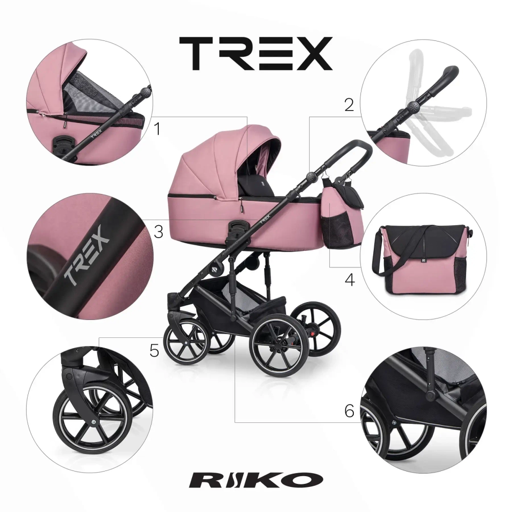 Универсальная коляска 2 в 1 Riko Trex