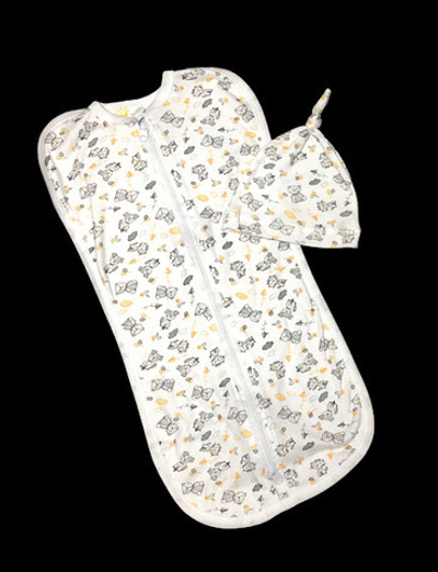 Пелюшка-кокон з шапочкою "Принт", інтерлок ТМ "Happy TOT"