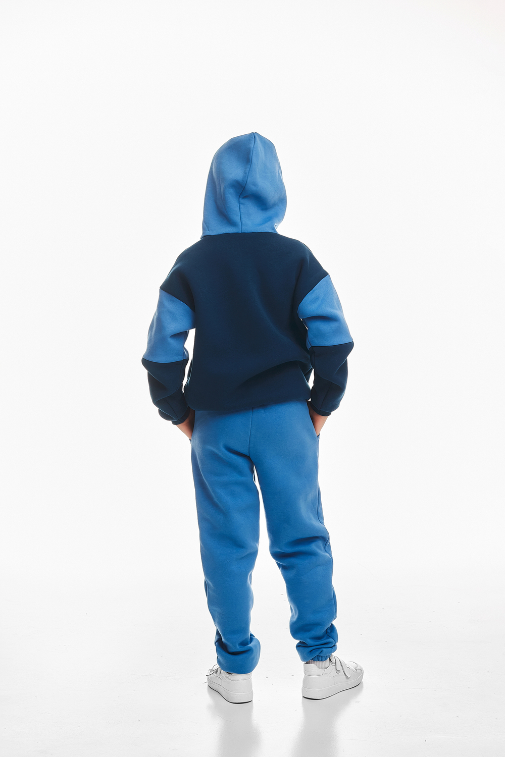 Детский спортивный утепленный костюм Kindamor Cozy Champion Blue/Dark Blue, флис для мальчика