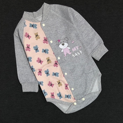 Боді з довгим рукавом, футер ТМ "Happy ToT" (74 см)