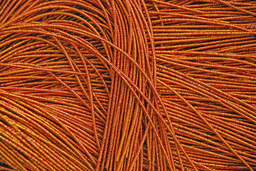 Упругая канитель золото/красный 1,6мм