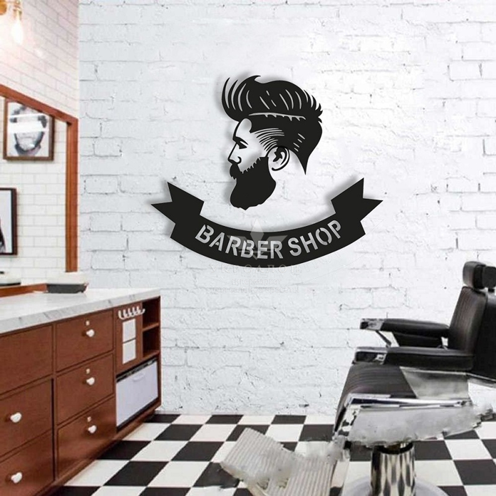 Модульне панно для салону краси Barbershop