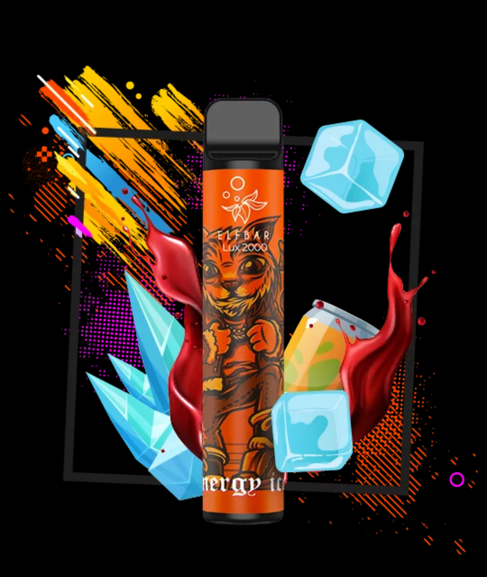 ElfBar 2000 lux Energy Ice (Эльф Бар Ледяной Энергетик)