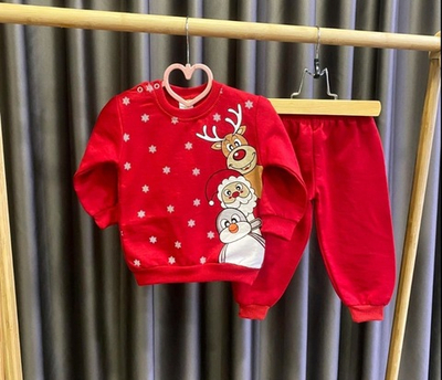 Костюм 2в1: світшот, штани "Новорічний", двунитка з начосом ТМ "Bilkon Baby"