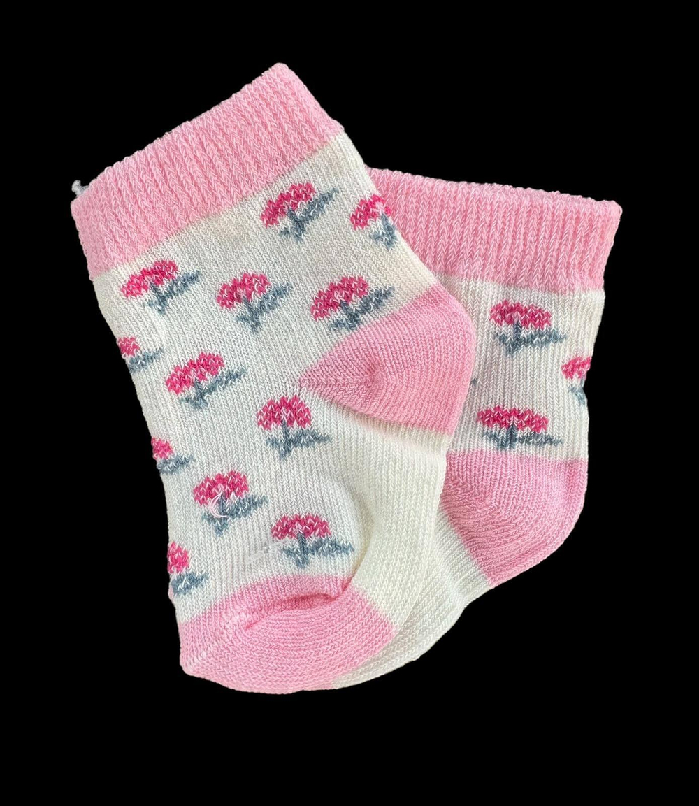 Шкарпетки "Полуничка", котон ТМ "Karatepe socks" (0-6 міс)