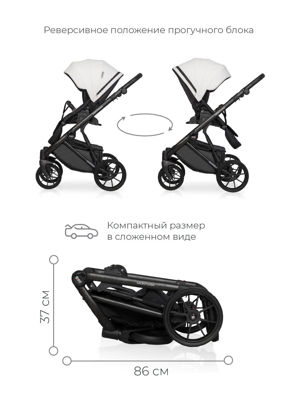 Универсальная коляска 2 в 1 Riko Montana Ecco